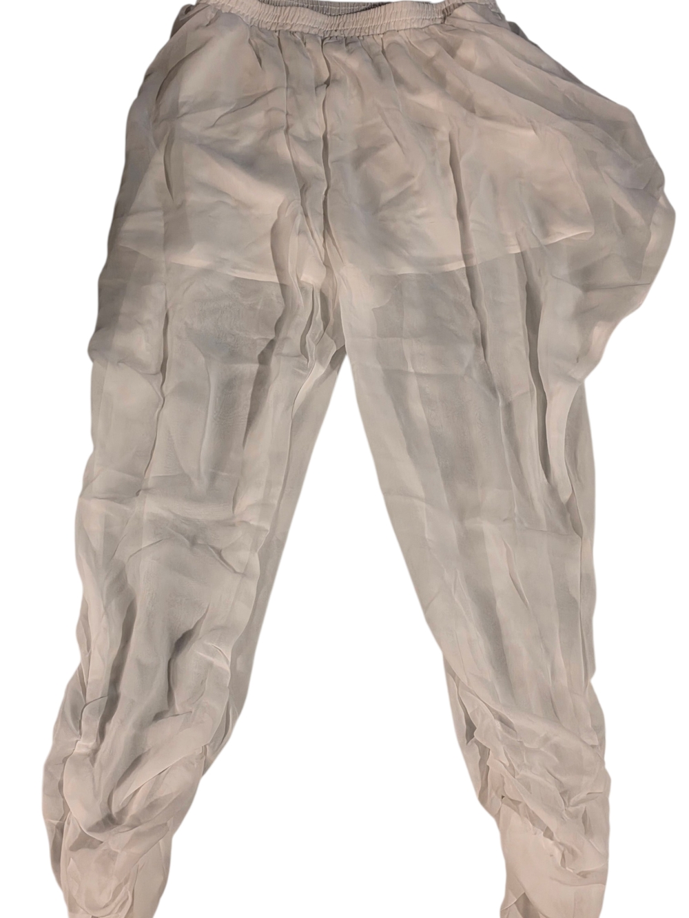 HALARA White Sheer Fabric Tagged Garment